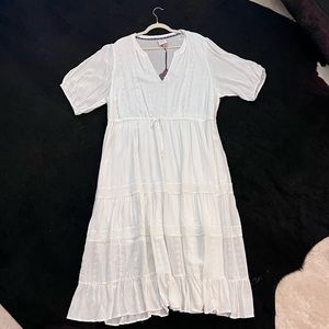 2X Knox Rose Women’s Plus Size Balloon 3/4 Sleeve Eyelet Dress